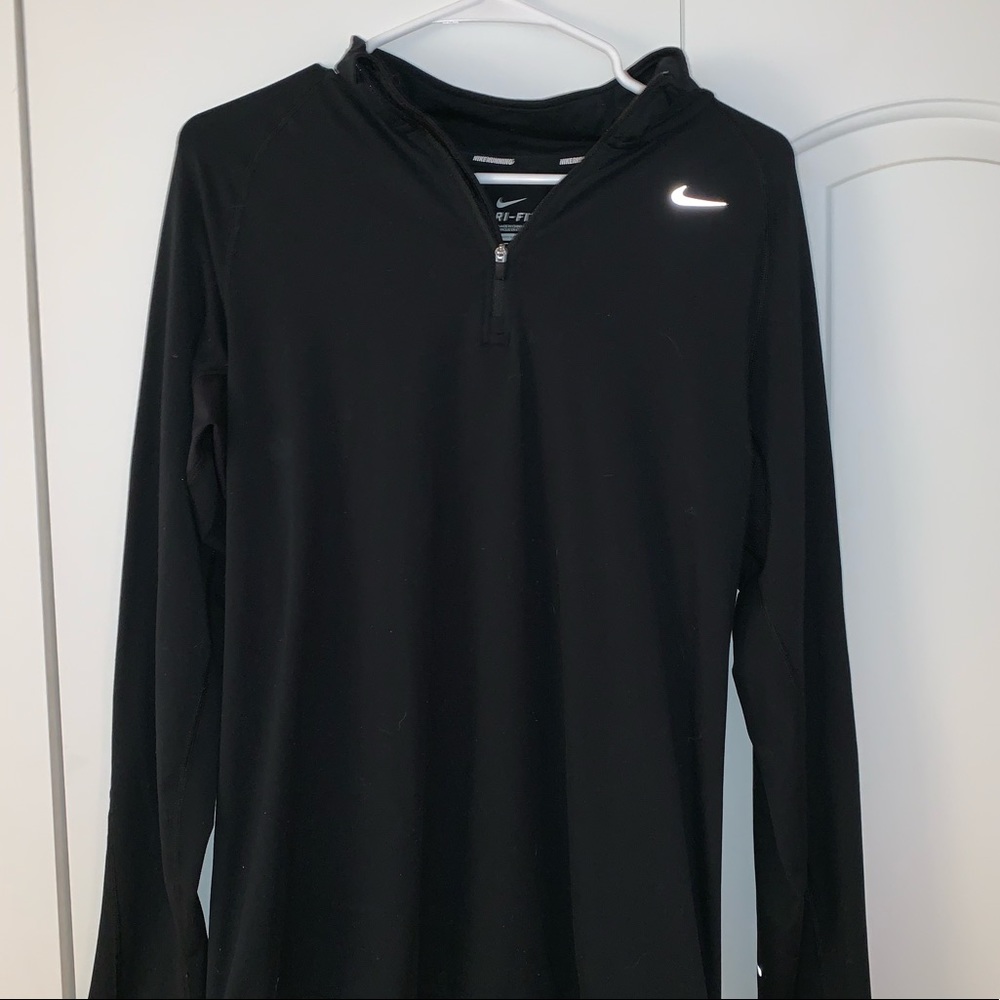 Black nike running quarter zip size medium!!